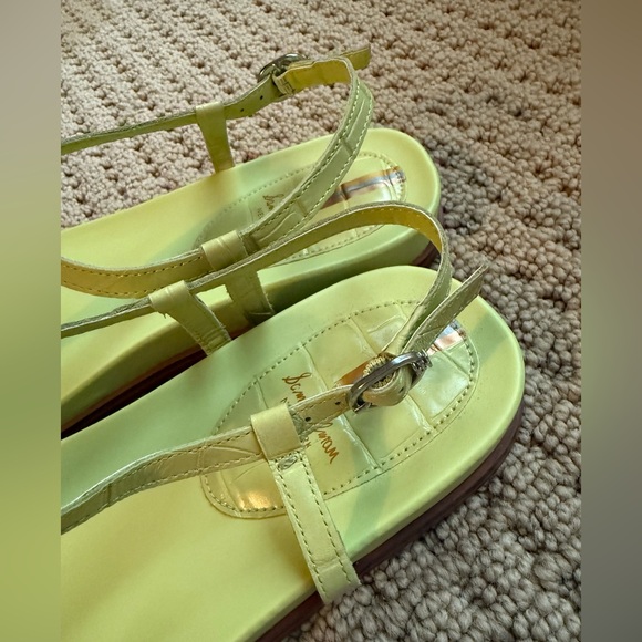 Sam Edelman Women’s Thong Sandals Ankle Strap Size 10 Lime Green Yellow Brat - Picture 4 of 7